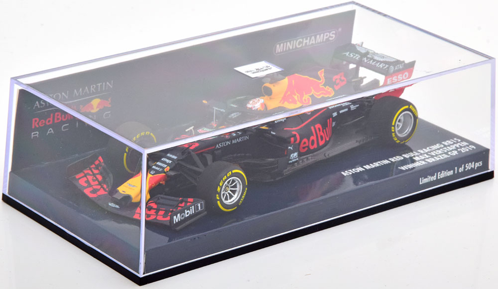 Aston Martin Red Bull Racing RB15 Winner Brazil GP 2019 Max Verstappen 1-43 Minichamps Limited 504 Pieces