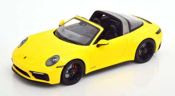 Porsche 911 (992) Targa 4 GTS 2021 Racing Geel 1:18 Minichamps Limited 300 Pieces