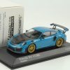 Porsche 911 GT2 RS 2018 (991.2) Miami Blue - Rims Gold 1:43 Minichamps Limited 333 Pieces