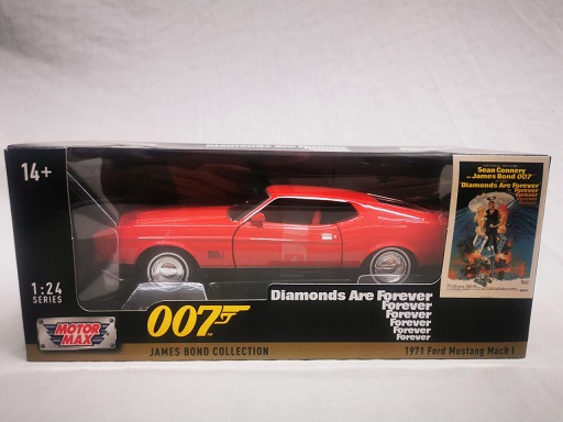 Ford Mustang Mach 1 1971 "James Bond 007 Diamonds Are Forever" Rood 1-24 Motormax