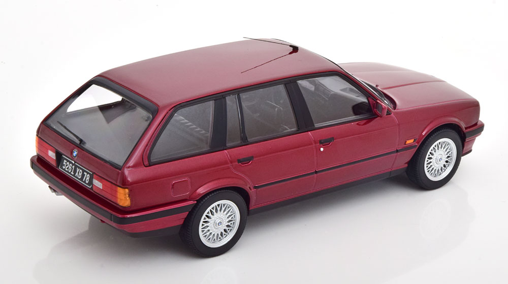 BMW 325i (E30) Touring 1992 Wijnrood Metallic 1-18 Norev
