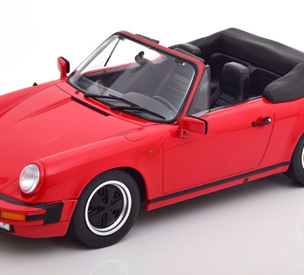 Porsche 911 SC Cabriolet 1983 (met Softtop) Rood 1-18 KK-Scale