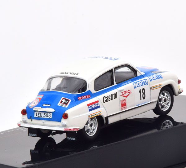 Saab 96 V4 No.18, Rally 1000 Lakes 1976 Vikas/Soini 1-43 Ixo Models