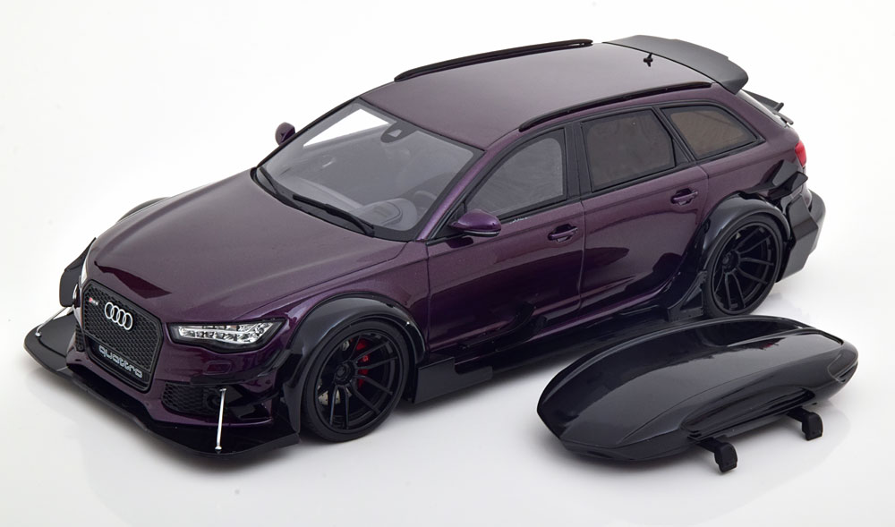 Audi RS6 Avant (C7) 2018 "Bodykit" (met Dakkoffer) Violet Metallic 1-18 GT Spirit Limited 1200 Pieces