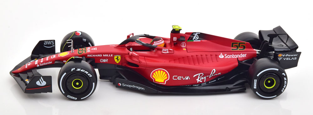 Ferrari F1-75 Hard Tyres 2022 C.Sainz 1-18 Burago Racing Series