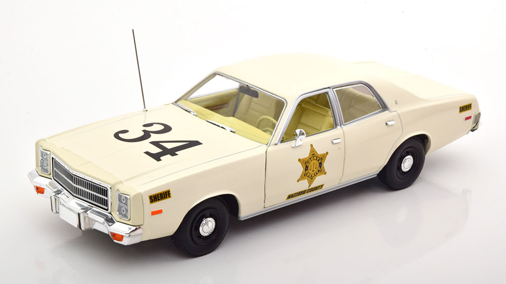 Plymouth Fury 1977 "Riverton Sheriff Police" Beige 1-18 Greenlight Collectibles