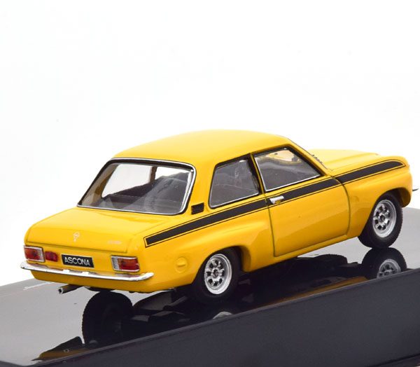 Opel Ascona A Tuning 1973 Geel / Zwart 1-43 Ixo Models