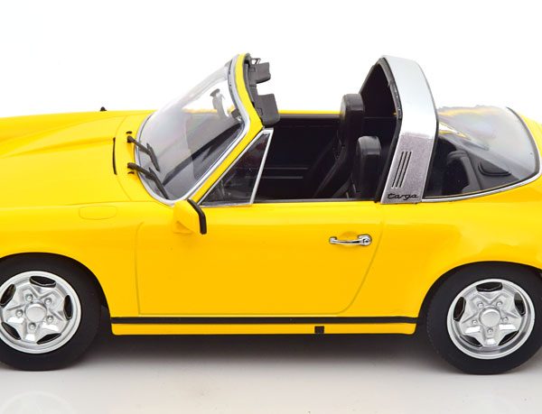 Porsche 911 SC Targa 1978 Geel 1-18 KK-Scale ( Metaal )