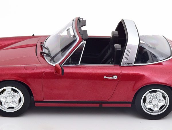 Porsche 911 SC Targa 1978 Donkerrood Metallic 1-18 KK-Scale ( Metaal )