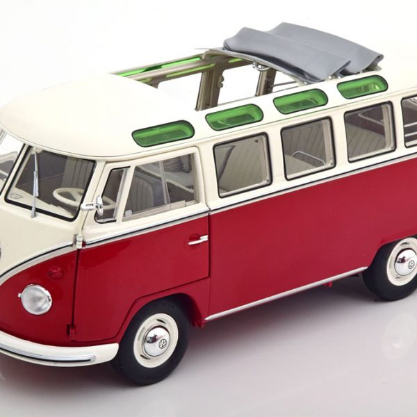 Volkswagen Samba T1 1959-1963 Rood / Wit 1-18 Schuco (Metaal)