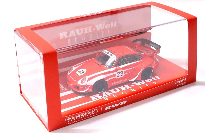 Porsche 911 (993) RWB Rauh-Welt "RWBWU" #23 Rood / Wit 1:43 Tarmac Works