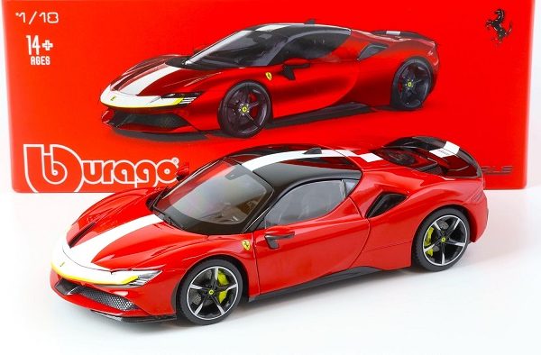 Ferrari SF90 Stradale "Assetto Fiorano" 2020 Rood 1-18 Bburago Signature Series