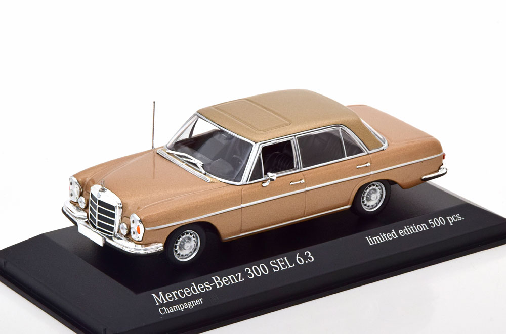 Mercedes-Benz 300 SEL 6.3 (W109) 1968 Goud Metallic 1-43 Minichamps Limited 500 Pieces