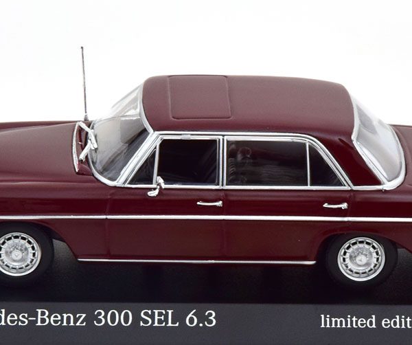 Mercedes-Benz 300 SEL 6.3 (W109) 1968 Donkerrood 1-43 Minichamps Limited 500 Pieces