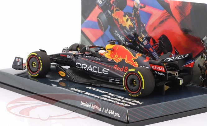 Oracle Red Bull Racing RB18 Max Verstappen Winner Saudi Arabian GP 2022 Minichamps 1-43 Limited 444 Pieces