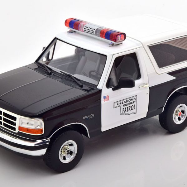 Ford Bronco Oklahoma Highway Patrol 1996 1-18 Zwart/Wit Greenlight Collectibles