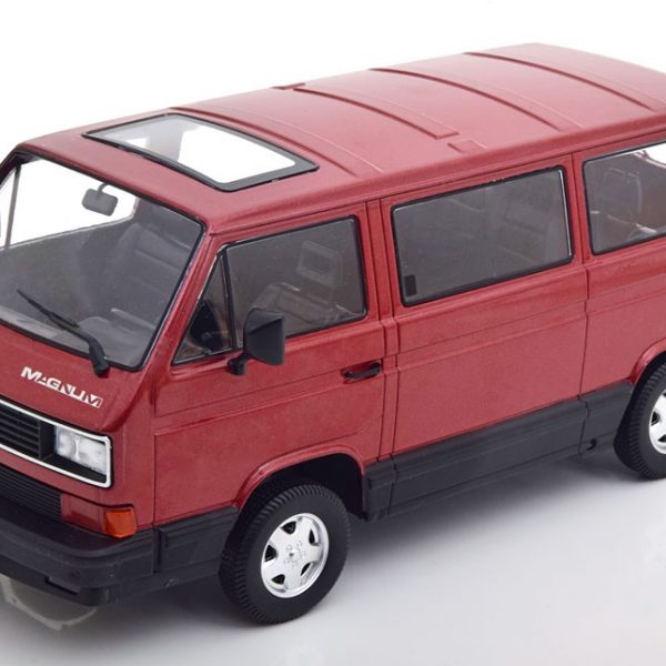 Volkswagen T3 Multivan 1987 "Magnum" Rood Metallic 1-18 KK Scale ( Metaal )