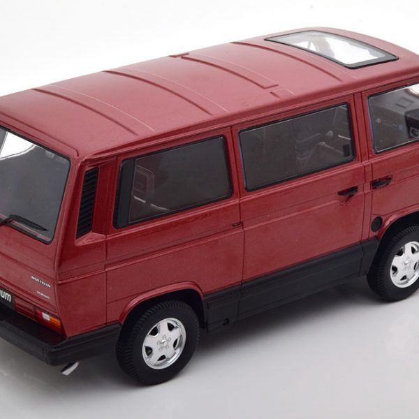 Volkswagen T3 Multivan 1987 "Magnum" Rood Metallic 1-18 KK Scale ( Metaal )