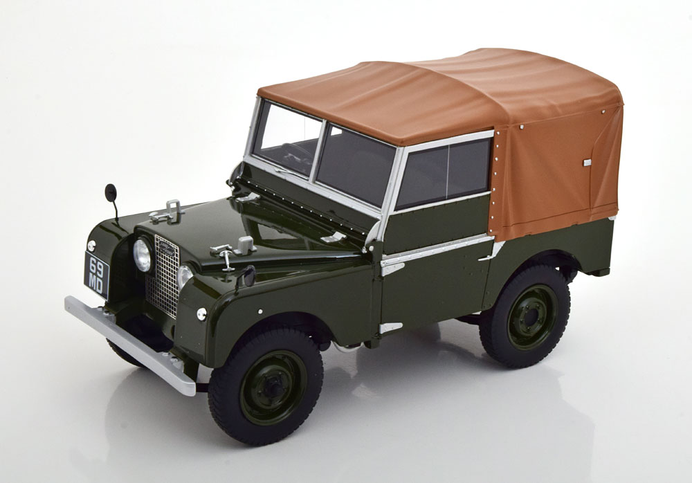 Land Rover 80 met Softtop Donkergroen / Bruin 1-12 Schuco Pro.R12 Limited 500 Pieces ( Resin )