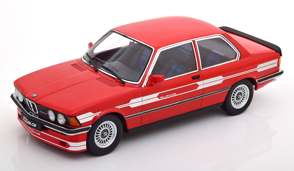 BMW (E21) Alpina C1 2.3 1980 Rood 1-18 KK-Scale ( Metaal )