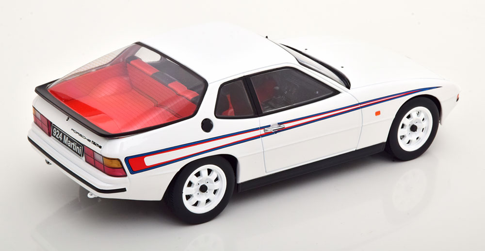 Porsche 924 Martini 1985 Wit 1-18 KK Scale (metaal)