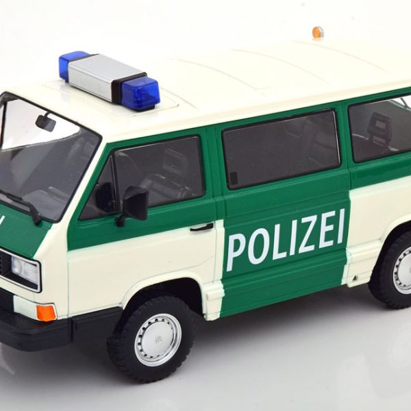 Volkswagen Bus T3 Syncro "Polizei" 1987 Groen / Wit 1-18 KK Scale (Metaal)