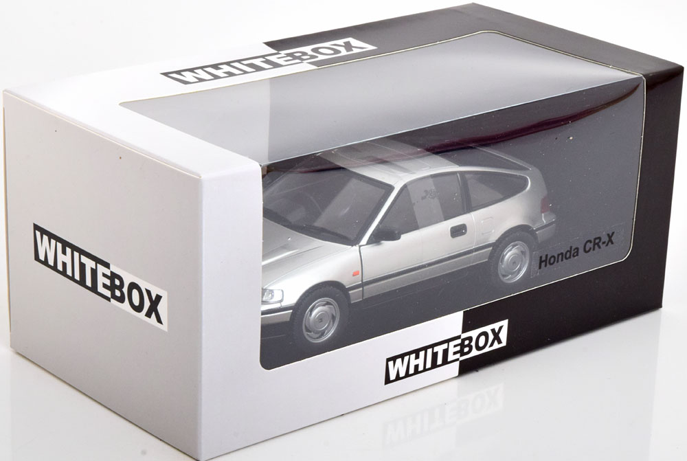 Honda CR-X 1989 Zilver 1-24 Whitebox