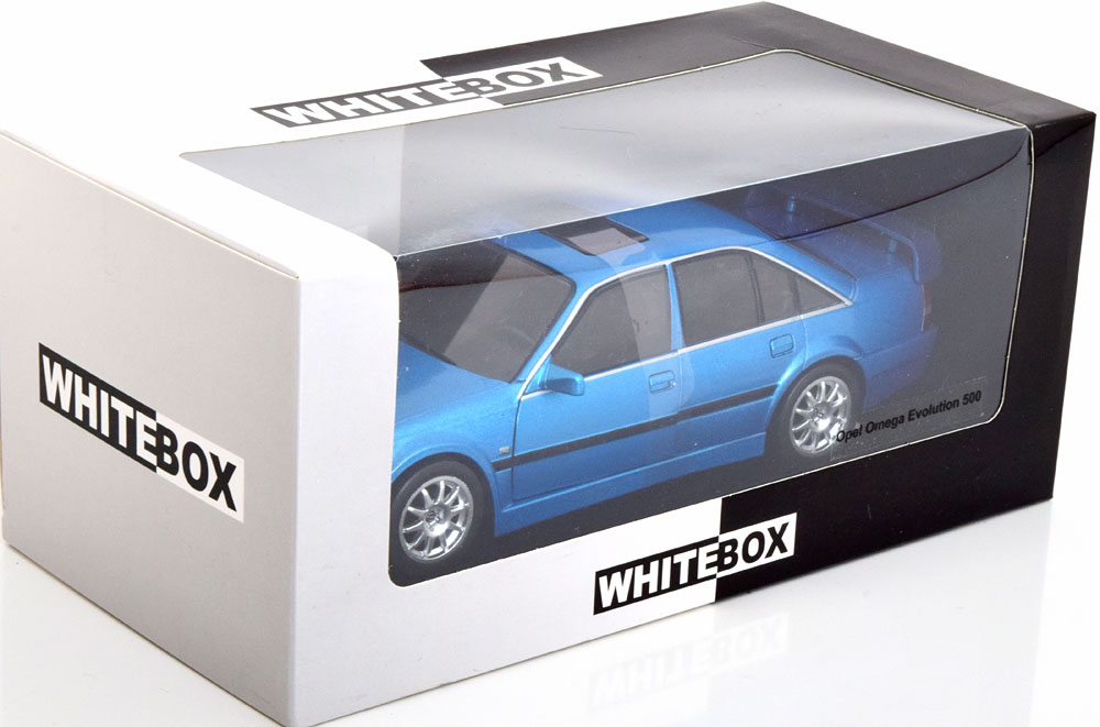 Opel Omega Evo 500 Blauw Metallic 1-24 Whitebox