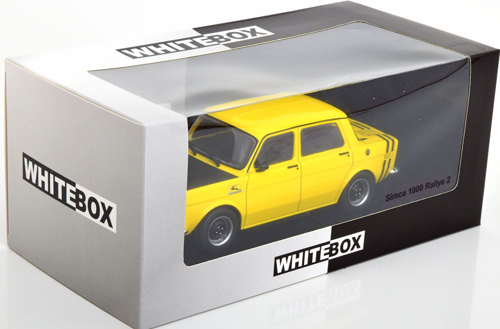 Simca 1000 Rallye 2 Geel / Zwart 1-24 Whitebox