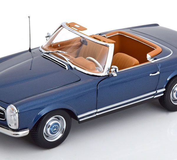 Mercedes-Benz 230 SL (W113) Pagode 1963 (met afneembare Softtop) Blauw Metallic 1-18 Norev Limited 1000 Pieces