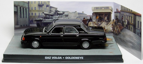 Gaz Volga 1992 James Bond "Goldeneye" Zwart 1-43 Altaya James Bond 007 Collection