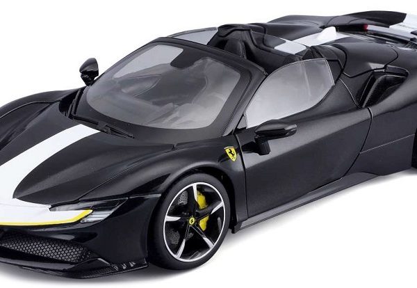 Ferrari SF90 Spider 2021 "Assetto Fiorano" Zwart 1-18 Burago Signature Series