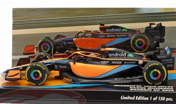 McLaren F1 Team MCL36 #3 Bahrain GP 2022 Daniel Ricciardo 1:43 Minichamps Limited 150 Pieces (Special)