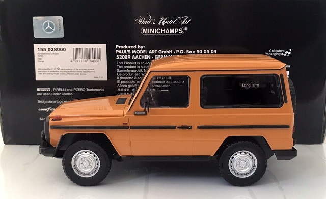 Mercedes-Benz G-Model (SWB) 1980 Oranje 1-18 Minichamps Limited 504 Pieces
