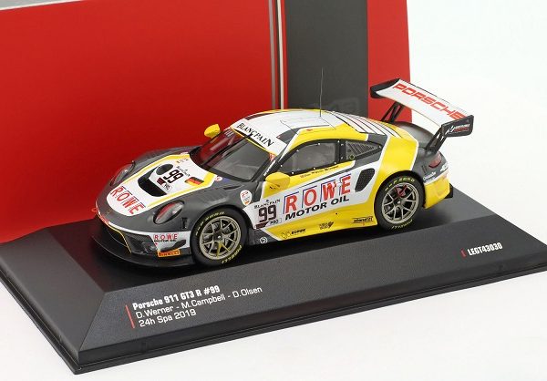 Porsche 911 GT3 R #99 7th 24Hrs Spa 2019 "ROWE Racing" D.Werner / M.Campbell / D.Olsen 1:43 Ixo Models