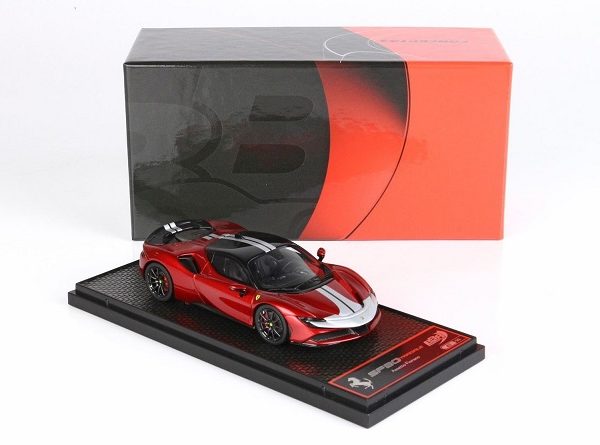 Ferrari SF90 Stradale 2021 "Packung Fiorano Rosso Fuoco" Red Metallic 1-43 BBR-Models Limited 99 Pieces