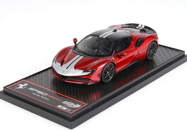 Ferrari SF90 Stradale 2021 "Packung Fiorano Rosso Fuoco" Red Metallic 1-43 BBR-Models Limited 99 Pieces