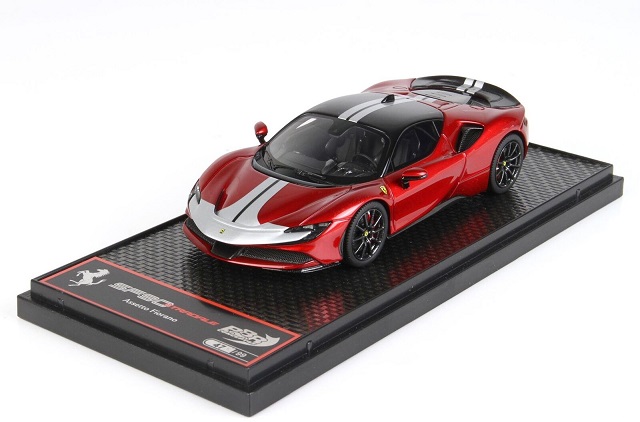 Ferrari SF90 Stradale 2021 "Packung Fiorano Rosso Fuoco" Red Metallic 1-43 BBR-Models Limited 99 Pieces