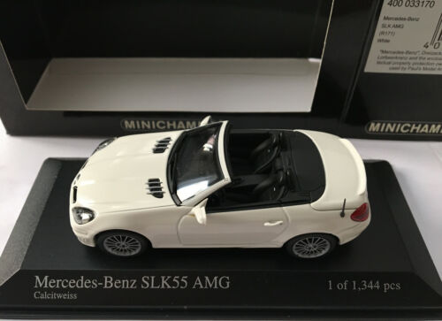 Mercedes-Benz SLK55 AMG 2008 (R171) White 1-43 Minichamps Limited 1344 Pieces