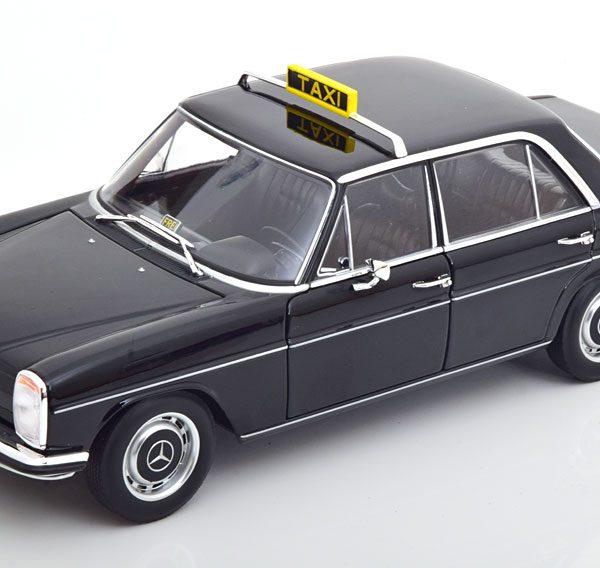 Mercedes-Benz 200/8 (W115) Taxi 1968 Zwart 1-18 Norev