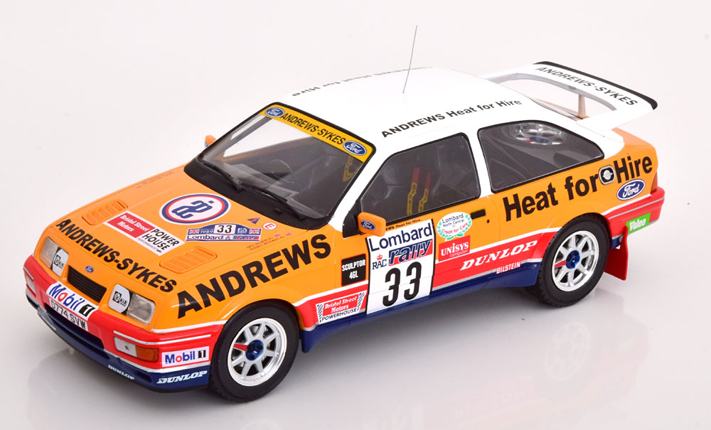 Ford Sierra RS Cosworth No.33, Lombard RAC Rally 1989 Brookes/Wilson 1-18 Ixo Models