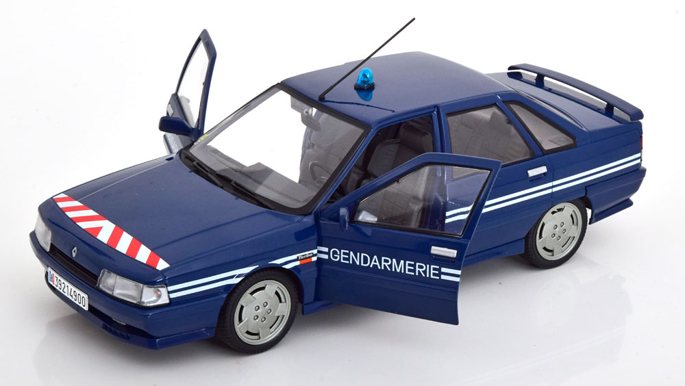 Renault 21 Turbo 1992 "Gendarmerie" Blauw 1-18 Solido