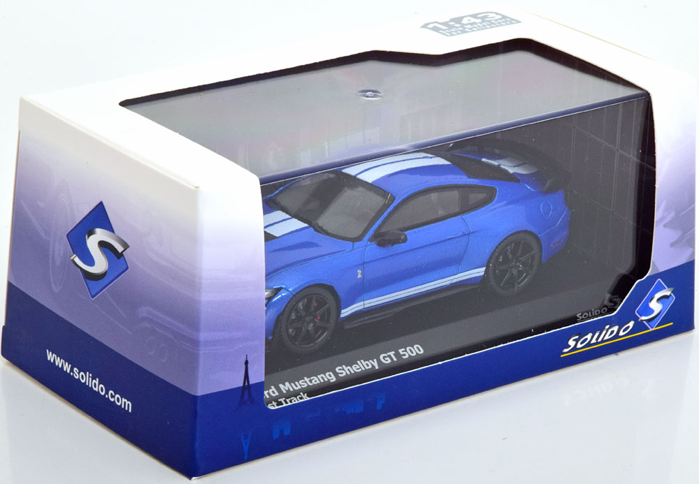 Ford Mustang Shelby GT500 "Fast Track" 2020 Blauw / Wit 1-43 Solido