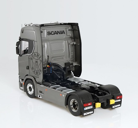 Scania V8 730S Lohr Autotrailer Set Grijs 1-18 NZG Models