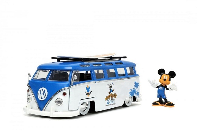 Volkswagen T1 Bus 1962 "Mickey Mouse" Wit / Blauw 1-24 Jada Toys