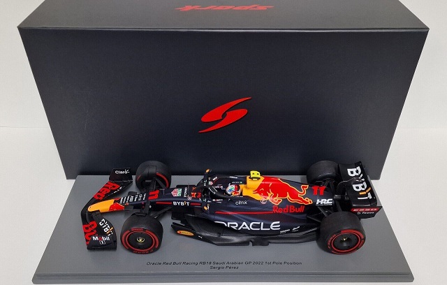 Oracle F1 Red Bull Racing RB18 #11 1st Pole Saudi Arabian GP 2022 Sergio Perez 1/18 Spark