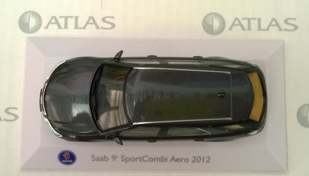 Saab 9-5 II Sportcombi Aero 2012 Grijs Metallic 1-43 Atlas Saab Museum Collection