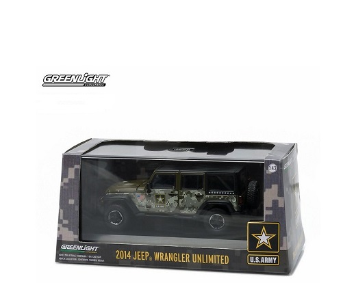 Jeep Wrangler Unlimited 2014 "U.S.Army" (Hard Top, Dark Green) 1-43 Greenlight Collectibles