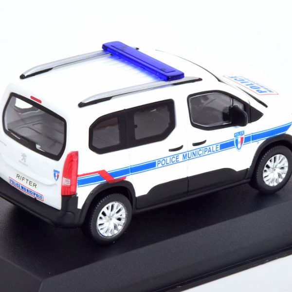 Peugeot Rifter 2019 "Police Municipale" Wit / Blauw 1-43 Norev