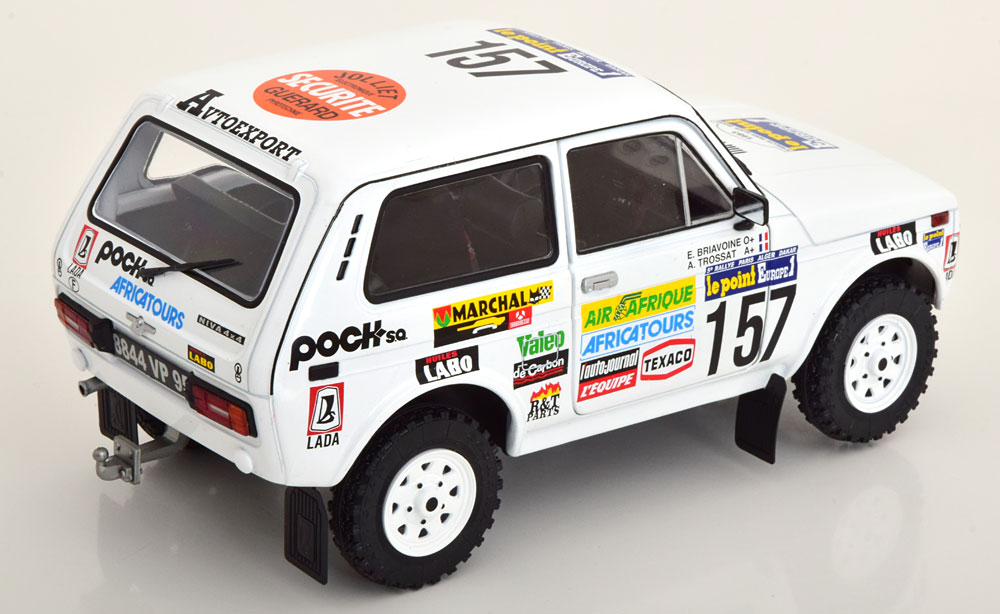 Lada Niva No.157, Rally Paris-Dakar 1983 Trossat/Briavoine Wit 1-18 Solido
